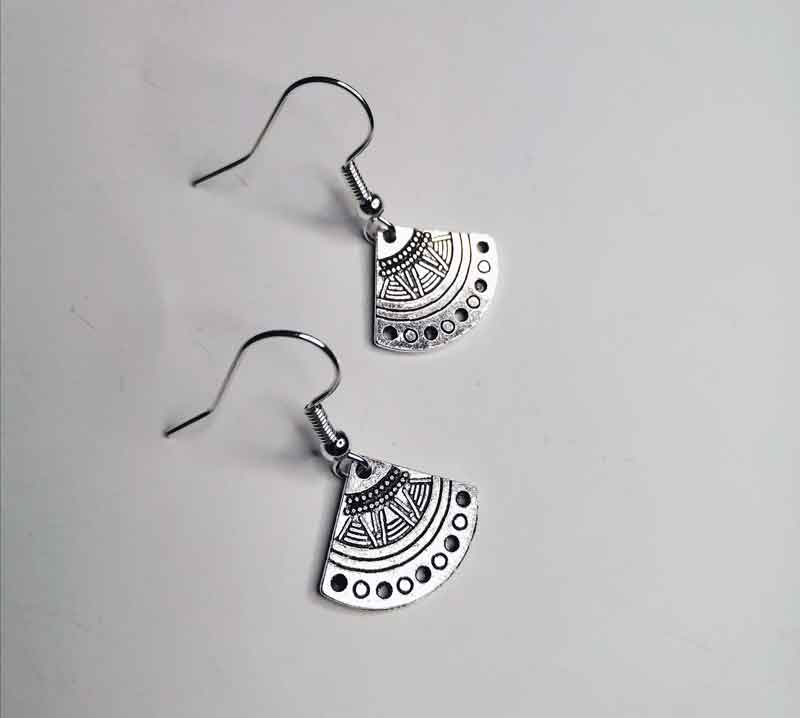 Aztec Triangle Fan Earrings