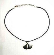 Double Palm Leaf Fan Chocker Necklace