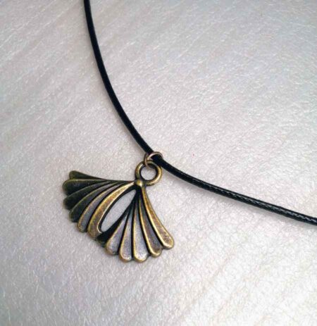 Double Palm Leaf Fan Chocker Necklace