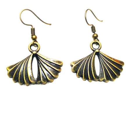 Double Palm Leaf Fan Earrings