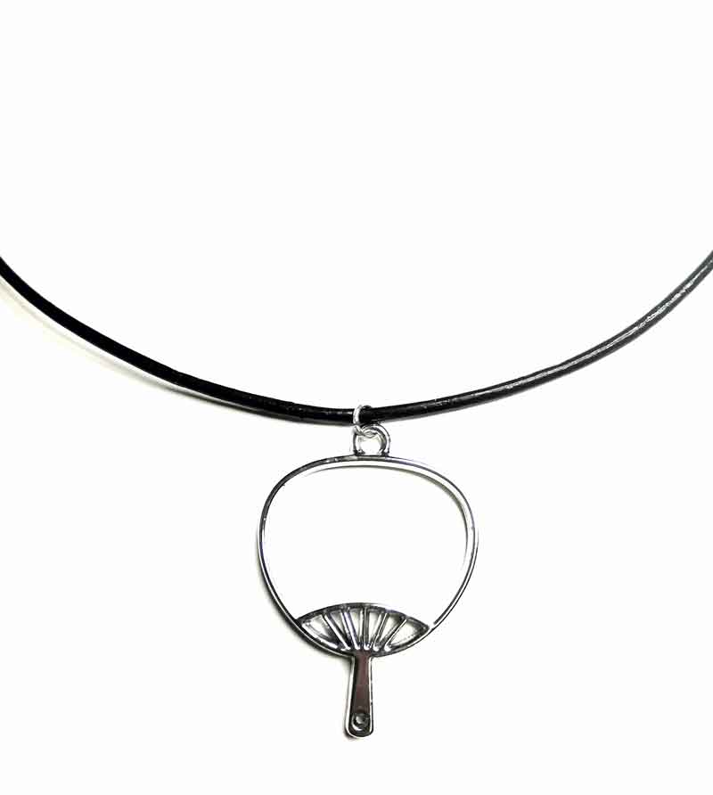 Fixed Fan Hollow Design Chocker Silver Necklace