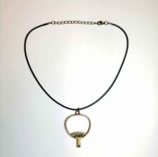 Fixed Fan Hollow Design Chocker Bronze Necklace