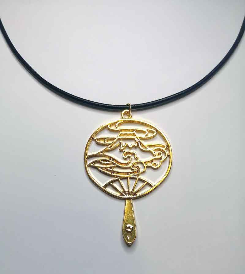 Fixed Fan Oriental Design Chocker Necklace
