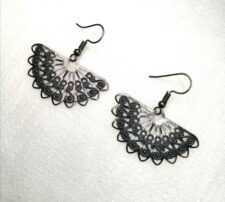 Half Spiral Fan Design Earrings