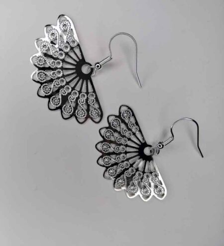 Half Spiral Fan Earrings