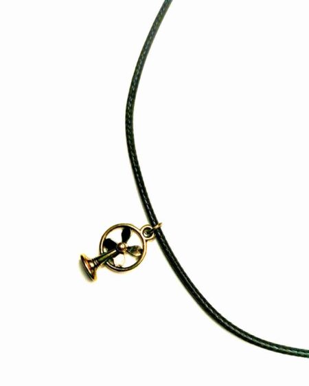 Modern Fan Design Chocker Necklace Bronze