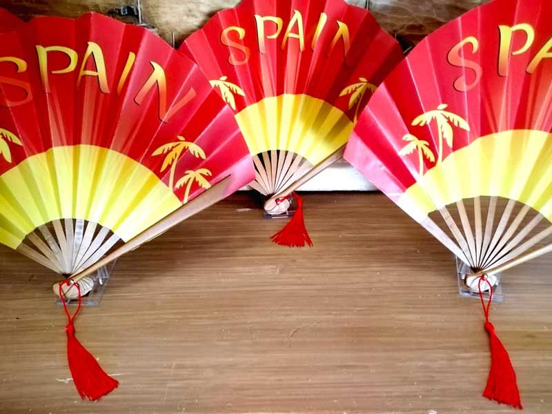 A series of fans celebrating Spain